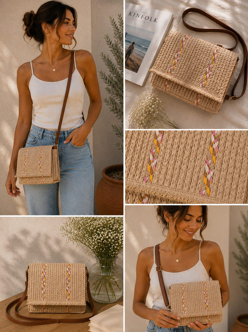 Bolso rafia Duna.